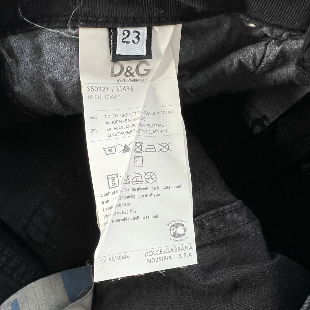 D&G Dolce & Gabbana Slimmy women’s black slim jeans pantd - Picture 9 of 10